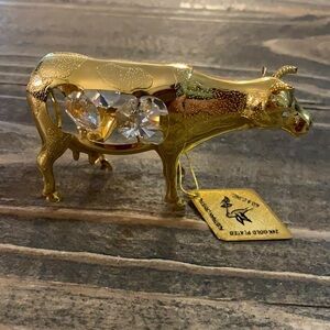 Gold plated 24k Australian crystal cow ox KG & C Inc